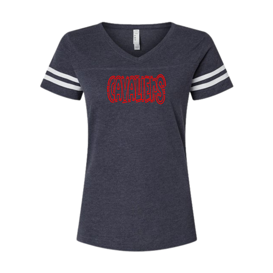 Women's Football Tee V-Neck