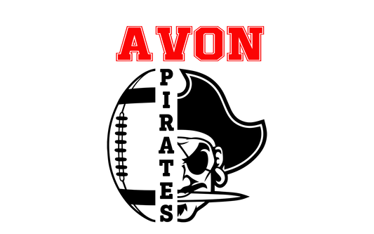 Avon Pirate Football Gray Youth Crewneck