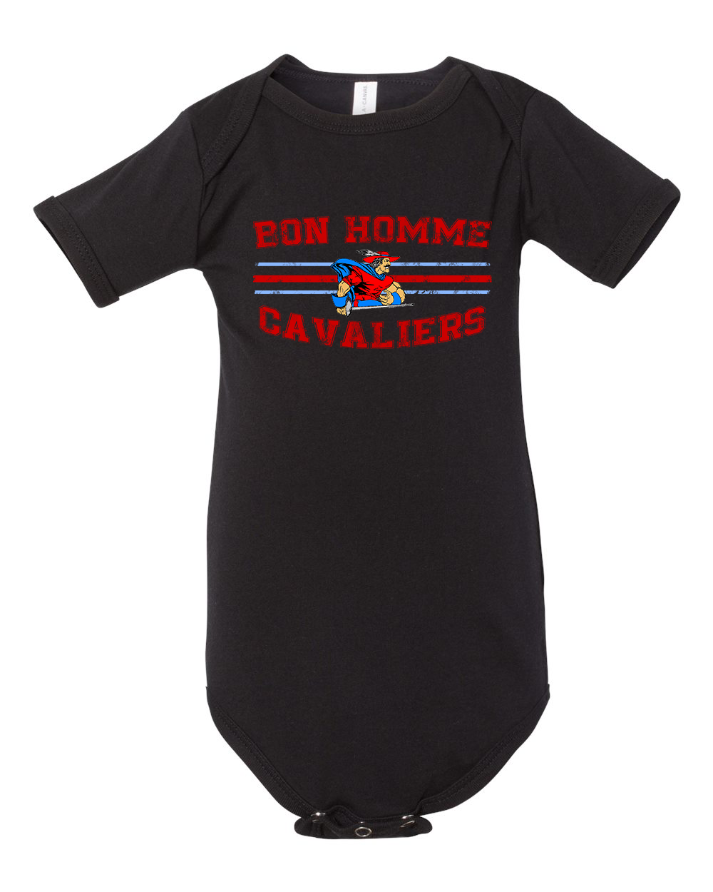 Infant Bon Homme Cavaliers Distressed Short Sleeve Bodysuit or T-Shirt
