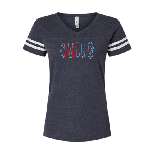 Women's Football Tee V-Neck