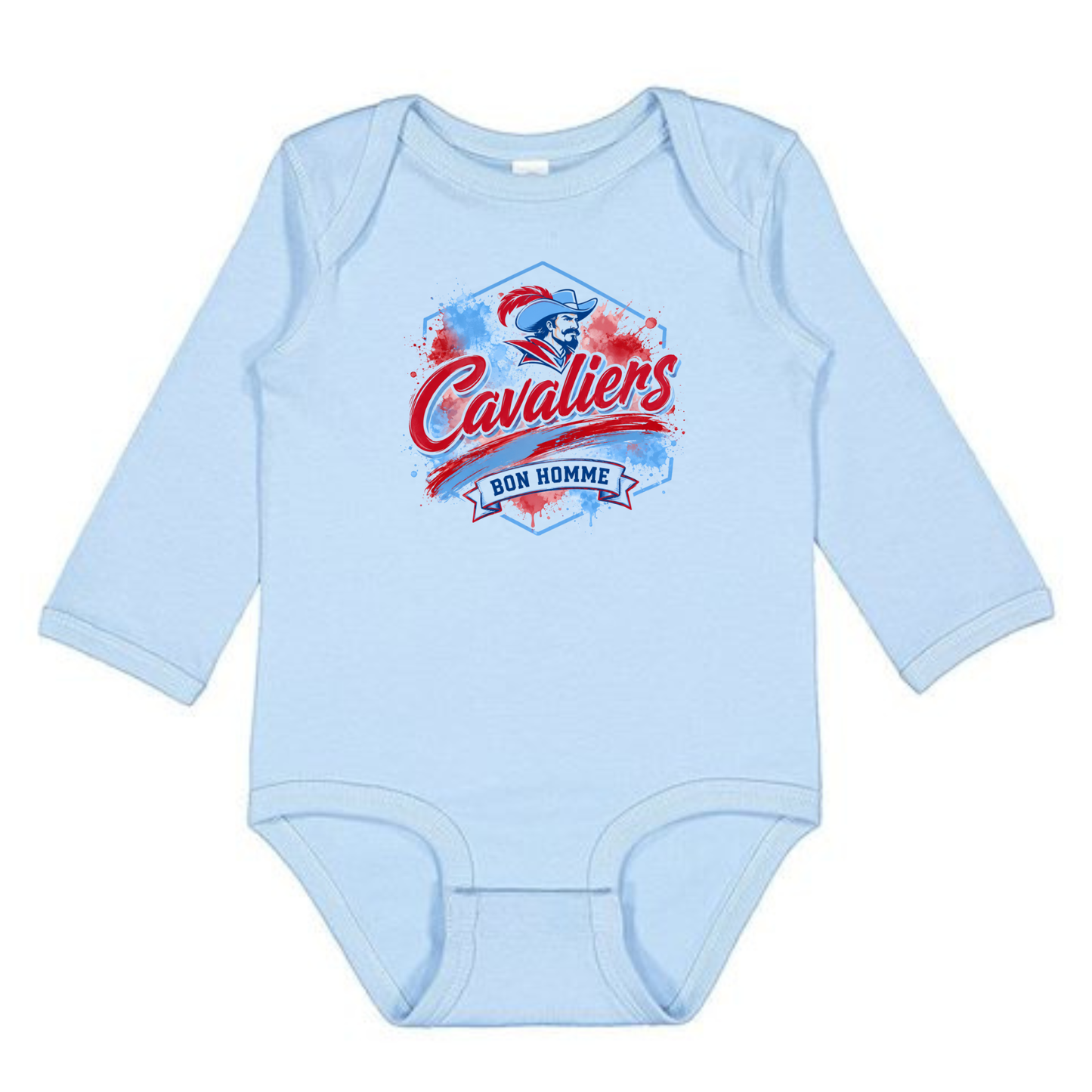 Cavaliers Paint Long Sleeve Bodysuit