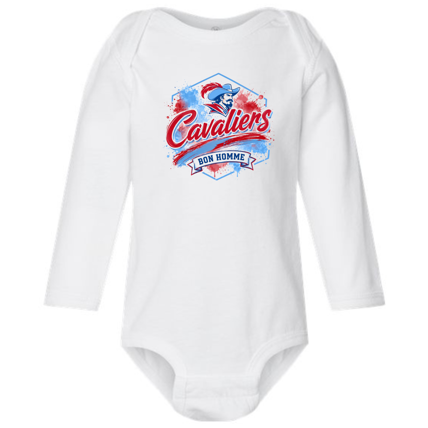 Cavaliers Paint Long Sleeve Bodysuit