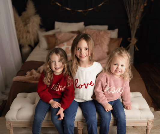 Valentine's Hand Embroidered Sweater