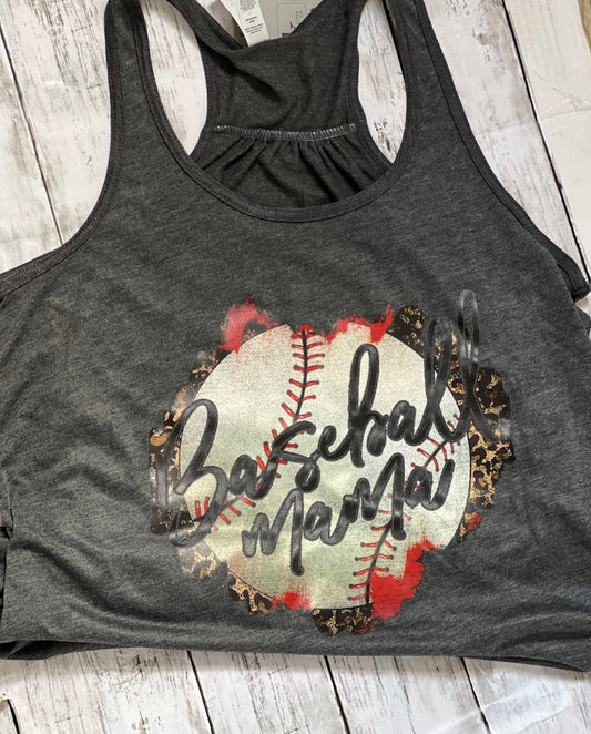 Baseball Mama Glitter Tank