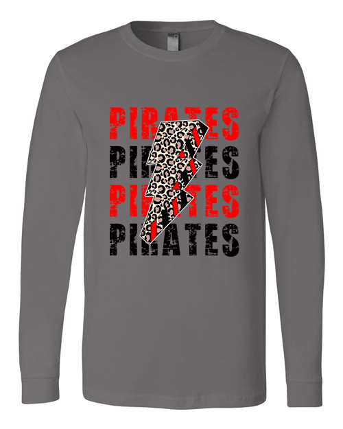 Pirate Lightning Unisex Adult Long Sleeve T-Shirt