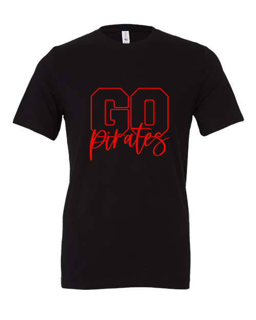 Go Pirates Unisex Adult Short Sleeve T-Shirt