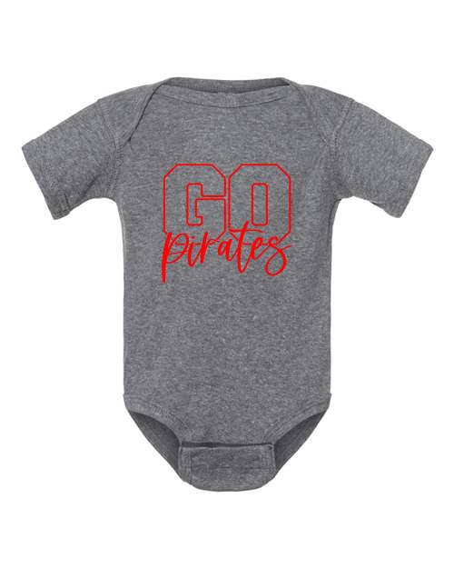 Go Pirates Short Sleeve Infant Bodysuit