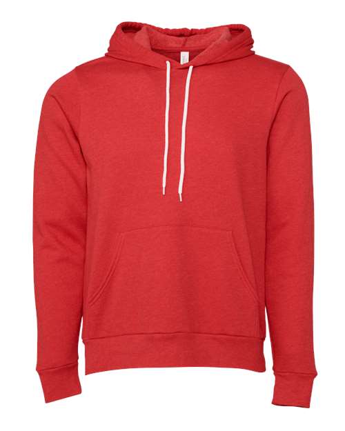 Adult Heather Red Unisex Fleece Hoodie