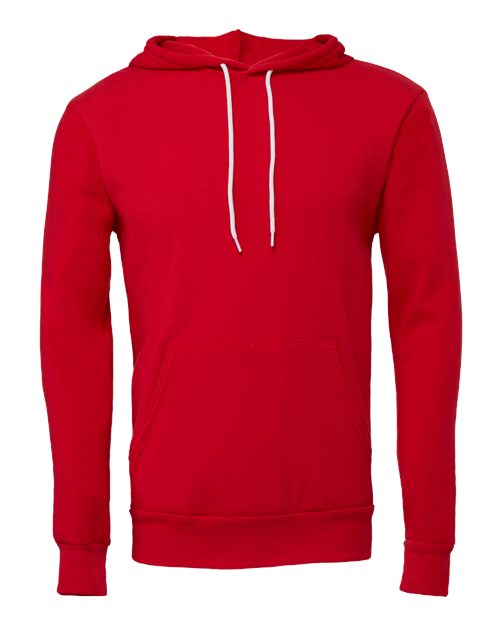 Adult Red Unisex Fleece Hoodie