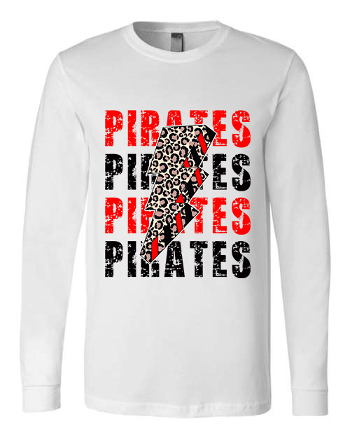 Pirate Lightning Unisex Adult Long Sleeve T-Shirt