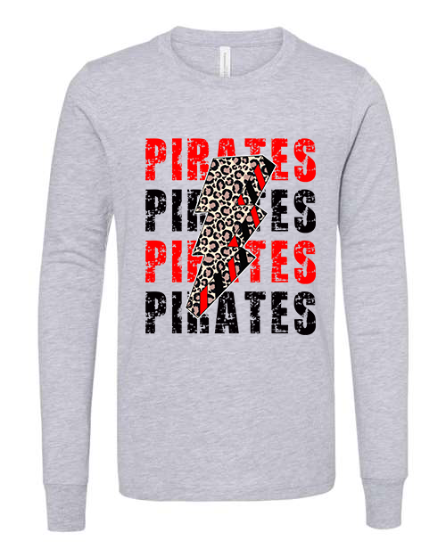 Youth Long Sleeve Pirate Lightning T-Shirt