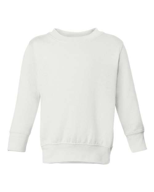 Toddler White Fleece Crewneck